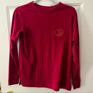 Dark red ivory ella long sleeve tee